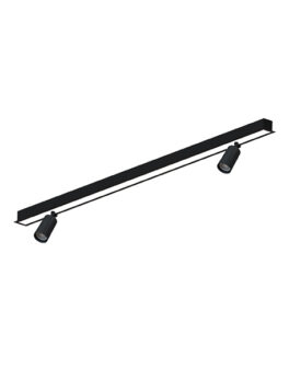 SPIRE LÁMPARA LED LINEAL 40W 6500K EMPOTRABLE + 2 Focos MR11 SIN LÁMPARA NEGRO MATE