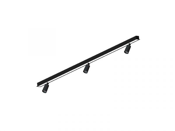 SPIRE LÁMPARA LED LINEAL 60W 6500K EMPOTRABLE + 3 PUNTOS MR11 SIN LÁMPARA NEGRO MATE
