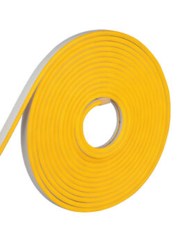 TIRA LED NEON FLEX 8W 120 LEDS/M 5M 12V CON FUENTE AUTOVOLT IP65 AMARILLO