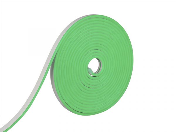 TIRA LED NEON FLEX 8W 120 LEDS/M 5M 12V CON FUENTE AUTOVOLT IP65 VERDE