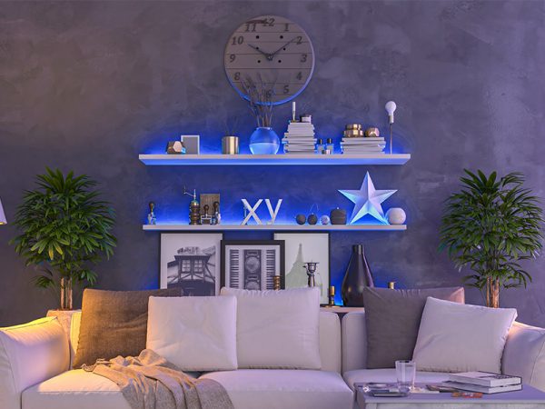 FITA LED NEON FLEX 8W 120 LEDS/M 5M 12V COM FONTE AUTOVOLT IP65 AZUL - Imagen 4