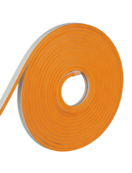TIRA LED NEON FLEX 8W 120 LEDS/M 5M 12V CON FUENTE AUTOVOLT IP65 NARANJA