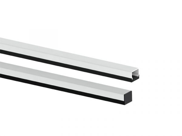 TASCHIBRA CIMO PERFIL LED 20X17 SOBREPOSICIÓN 17X20X2000mm NEGRO MATE
