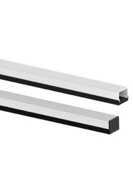 TASCHIBRA CIMO PERFIL LED 20X17 SOBREPOSICIÓN 17X20X3000mm NEGRO MATE