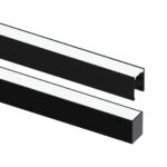 TASCHIBRA SPIRE PERFIL LED 35X45 SOBREPOSICIÓN 35X45X3000mm NEGRO MATE