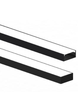 TASCHIBRA ZENITH PERFIL LED 50X21 SOBREPOSICIÓN 21X50X3000mm NEGRO MATE