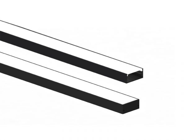 TASCHIBRA ZENITH PERFIL LED 50X21 SOBREPOSICIÓN 21X50X3000mm NEGRO MATE