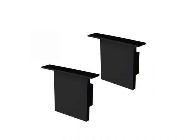 ACCESORIOS PERFIL APEX 35X28 TAPA/CLIP BAJO NEGRO MATE
