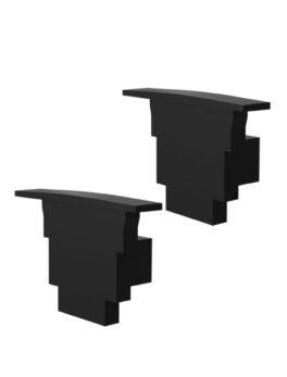 ACCESORIOS PERFIL VERTEX 25X17 TAPA/CLIP BAJO NEGRO MATE