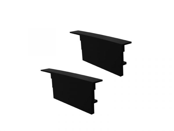 ACCESORIOS PERFIL ZENITH 62X25 TAPA/CLIP BAJO NEGRO MATE