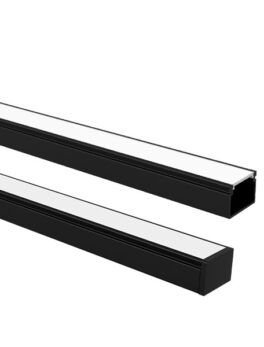 TASCHIBRA VERTEX PERFIL LED 20X14 SOBREPOSICIÓN 14X20X1000mm NEGRO MATE