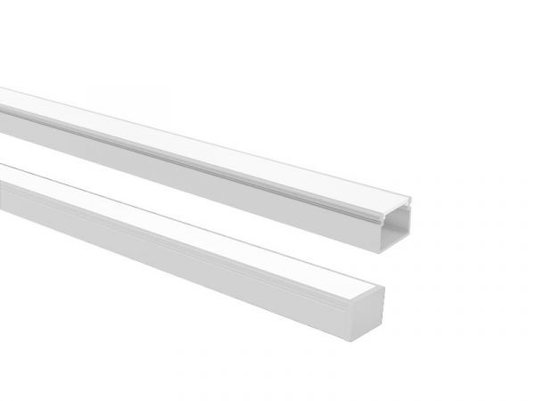 TASCHIBRA VERTEX PERFIL LED 20X14 SUPERPOSICIÓN 14X20X3000mm BLANCO