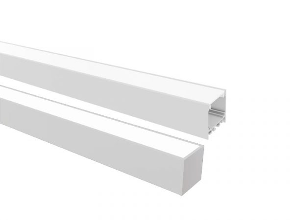 TASCHIBRA SPIRE PERFIL LED 35X35 SOBREPOSICIÓN 35X35X1000mm BLANCO