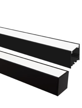 TASCHIBRA SPIRE PERFIL LED 35X35 SOBREPOSICIÓN 35X35X2000mm NEGRO MATE