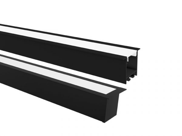 TASCHIBRA APEX PERFIL LED 35X28 EMPOTRAR 28X35X1000mm NEGRO MATE