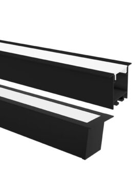 TASCHIBRA APEX PERFIL LED 35X28 EMPOTRAR 28X35X2000mm NEGRO MATE
