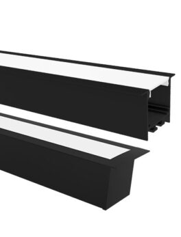 TASCHIBRA SPIRE PERFIL LED 50X35 EMPOTRAR 35X50X2000mm NEGRO MATE
