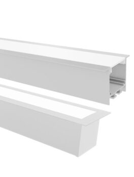 PERFIL LED TASCHIBRA SPIRE 50X35 EMPOTRAR 35X50X3000mm BLANCO