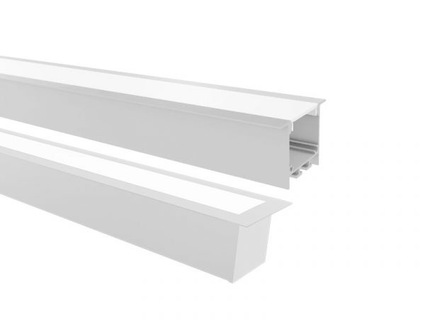 PERFIL LED TASCHIBRA SPIRE 50X35 EMPOTRAR 35X50X3000mm BLANCO