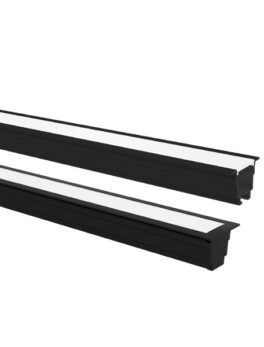 TASCHIBRA VERTEX PERFIL LED 25X17 EMPOTRAR 17X25X1000mm NEGRO MATE