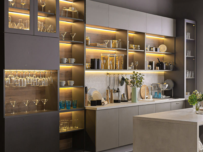 TASCHIBRA VERTEX PERFIL LED 24X9 EMPOTRAR 9X24X2000mm NEGRO MATE - Imagen 2