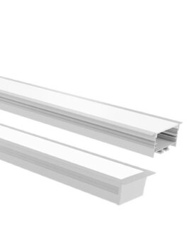 PERFIL LED TASCHIBRA ZENITH 62X25 EMBUTIR 25X62X2000mm BRANCA