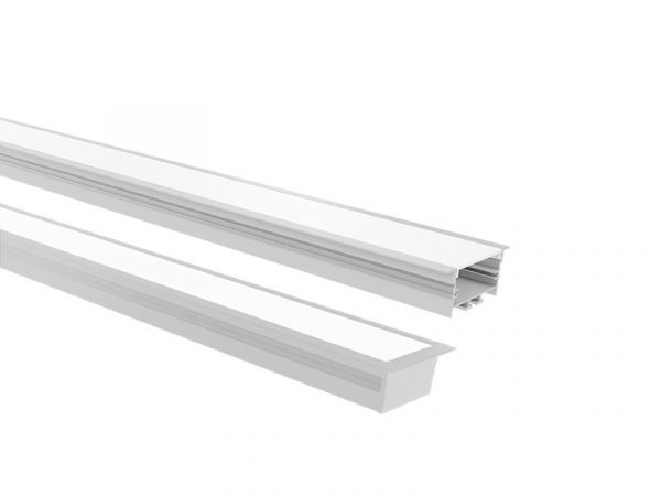 PERFIL LED TASCHIBRA ZENITH 62X25 EMBUTIR 25X62X3000mm BLANCO