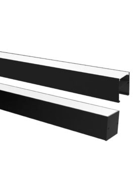 TASCHIBRA ZENITH PERFIL LED 50X50 SOBREPOSICIÓN 50X50X3000mm NEGRO MATE