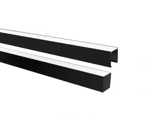 TASCHIBRA ZENITH PERFIL LED 50X50 SOBREPOSICIÓN 50X50X3000mm NEGRO MATE
