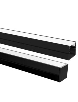 TASCHIBRA APEX PERFIL LED 24X23 SOBREPOSICIÓN 23X24X2000mm NEGRO MATE