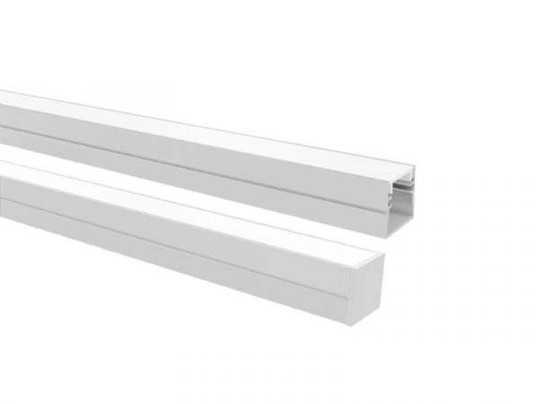 TASCHIBRA APEX PERFIL LED 24X23 SOBREPOSICIÓN 23X24X3000mm BLANCO