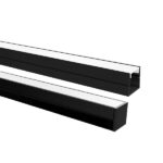 TASCHIBRA APEX PERFIL LED 24X23 SOBREPOSICIÓN 23X24X3000mm NEGRO MATE