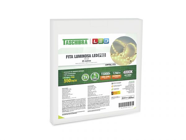 FITA LED PRO 7,2W 90 LEDS/M 25M 12V IP20 4000K - Imagen 3