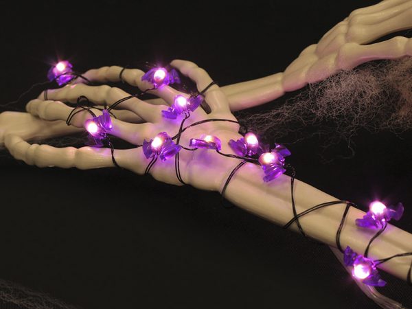 CADENA LED TASCHIBRA HALLOWEEN 10 MURCIÉLAGO MORADO 2XAA - Imagen 5