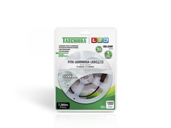 TIRA LED PRO 7.2W 90 LEDS/M 5M 12V CON FUENTE AUTOVOLT IP20 6500K - Imagen 5