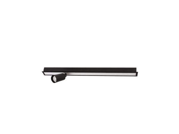 SPIRE LÁMPARA LED LINEAL 20W 6500K EMPOTRABLE + 1 PUNTO MR11 SIN LÁMPARA NEGRO MATE
