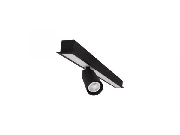 SPIRE LÁMPARA LED LINEAL 20W 6500K EMPOTRABLE + 1 PUNTO MR11 SIN LÁMPARA NEGRO MATE - Imagen 2