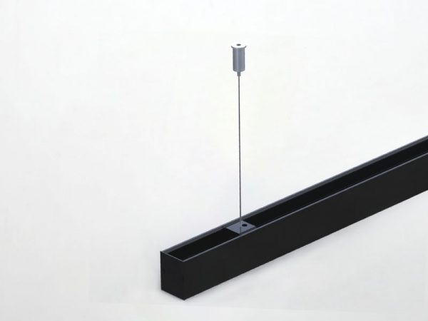 KIT PENDIENTE PARA PERFIL SPIRE 35X45 3 METROS NEGRO MATE - Imagen 3
