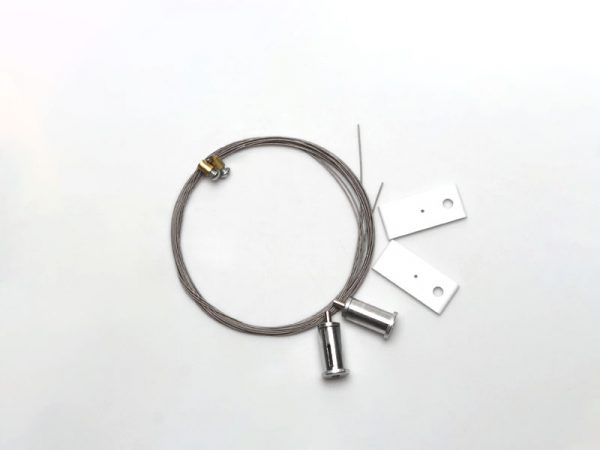 KIT PENDIENTE PARA PERFIL ZENITH 50X50 1 Y 2 METROS BLANCO