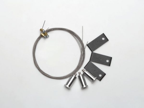 KIT PENDIENTE PARA PERFIL ZENITH 50X50 3 METROS NEGRO MATE