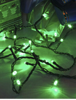 LUM CORDÓN 96 LEDS 8F ISOL VD 127V VERDE
