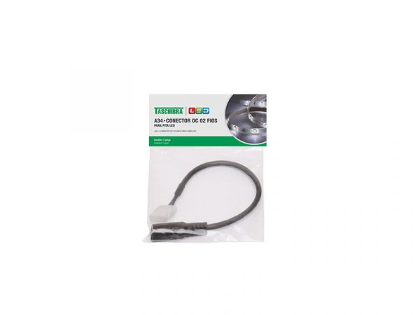 CONECTOR DC DE 2 CABLES A34 (TIRA DE FUENTE DE LED) SIMPLE - Imagen 2