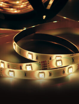 TIRA LED 2.5W 30 LEDS/M 5M 12V CON FUENTE AUTOVOLT IP20 3000K