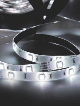 TIRA LED 2.5W 30 LEDS/M 2M 12V CON FUENTE AUTOVOLT IP20 BLANCO