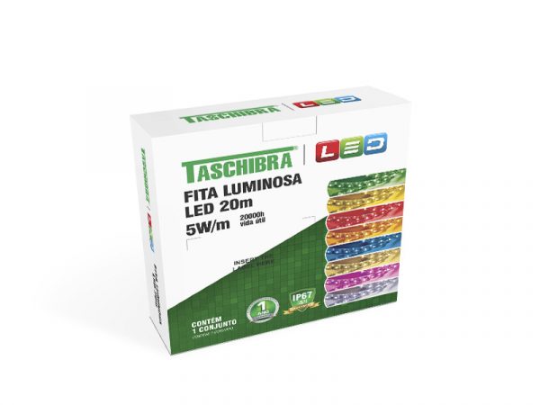 FITA LED 5W 60 LEDS/M 20M 127V IP67 BRANCO - Imagen 2