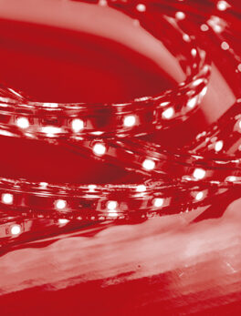 FITA LED 5W 60 LEDS/M 20M 127V IP67 ROJO