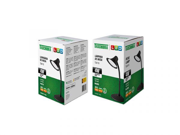 LÁMPARA DE MESA TASCHIBRA TLM 10 LED NEGRO - Imagen 3