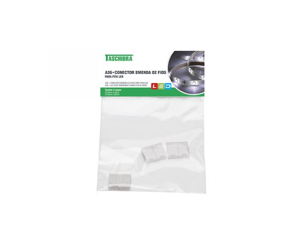 A36 CONECTOR EMENDA 2 CABLES CINTA LED 3 PIEZAS UNICA - Imagen 2