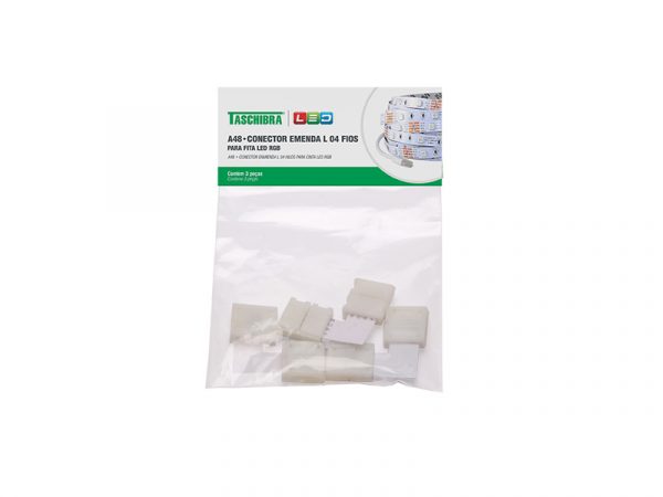 A48 CONECTOR EMENDA L 4FIOS FITA LED 3PCS UNICA - Imagen 4