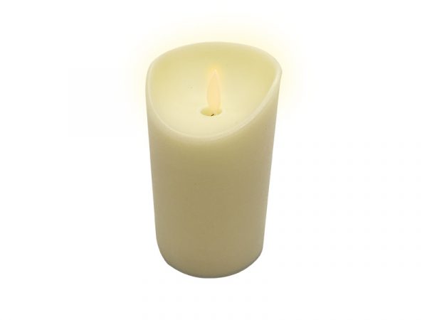 VELA LED DECORATIVA LLAMA MÓVIL AMARILLA 12,5CM  BATERÍA - Imagen 2